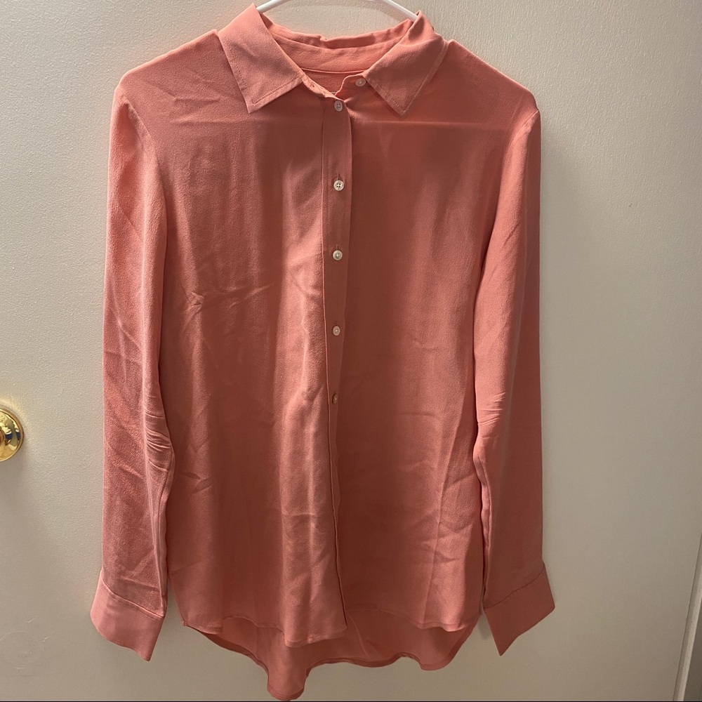 NEW EVERLANE The Clean Silk Relaxed Shirt size 4